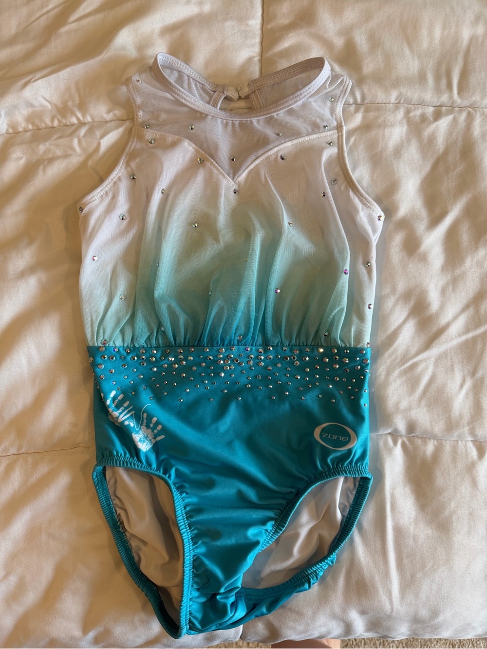 Chalk Warrior leotard, size child Large. Excellent condition, no missing stones.